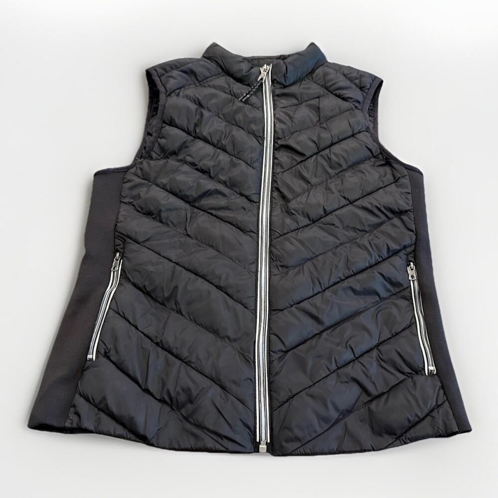 Gap Womens Black Primaloft Puffer Full Zip Lightweight Vest Size M Medium